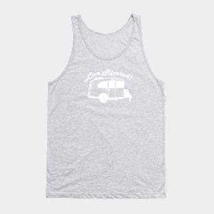 "Live Riveted!" White Front Imprint - Airstream Basecamp Tank Top